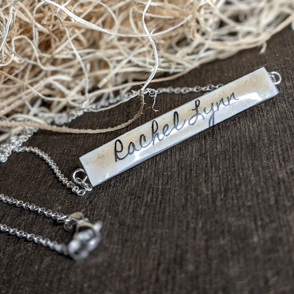 Cowgirl Necklace Personalized Bar Name REVERSIBLE Jewelry