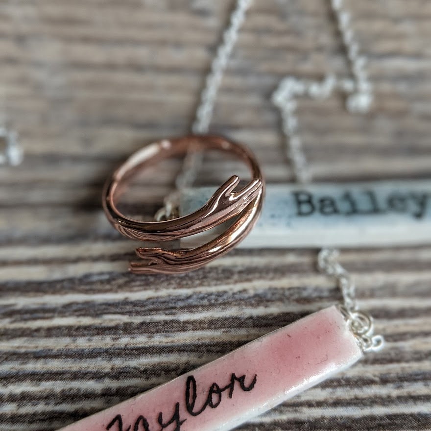 Hug Rings - Set of 3 - Bridesmaids Girlfriend Best Friend Aunt Mom Gift