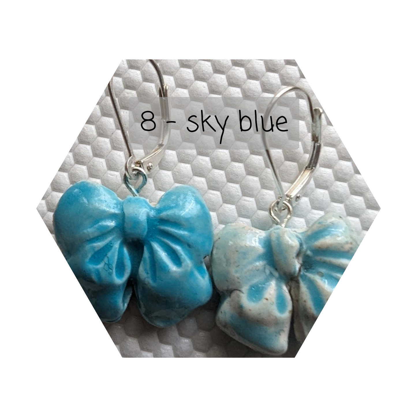 Ceramic Bow REVERSIBLE Earrings Dainty Coquette Bridesmaid Dangles