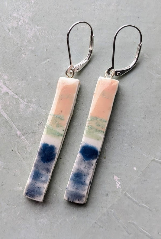 Ceramic Bar Earrings REVERSIBLE 005