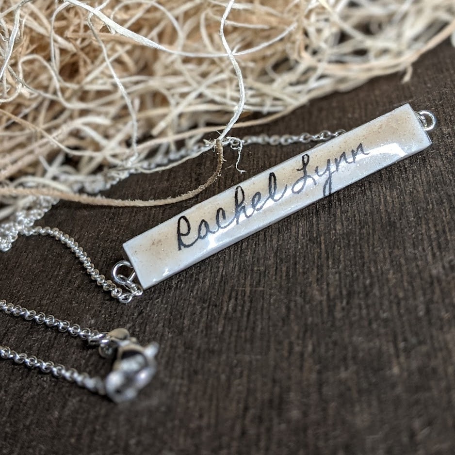 Personalized Bar Name Necklace REVERSIBLE Cowgirl Jewelry