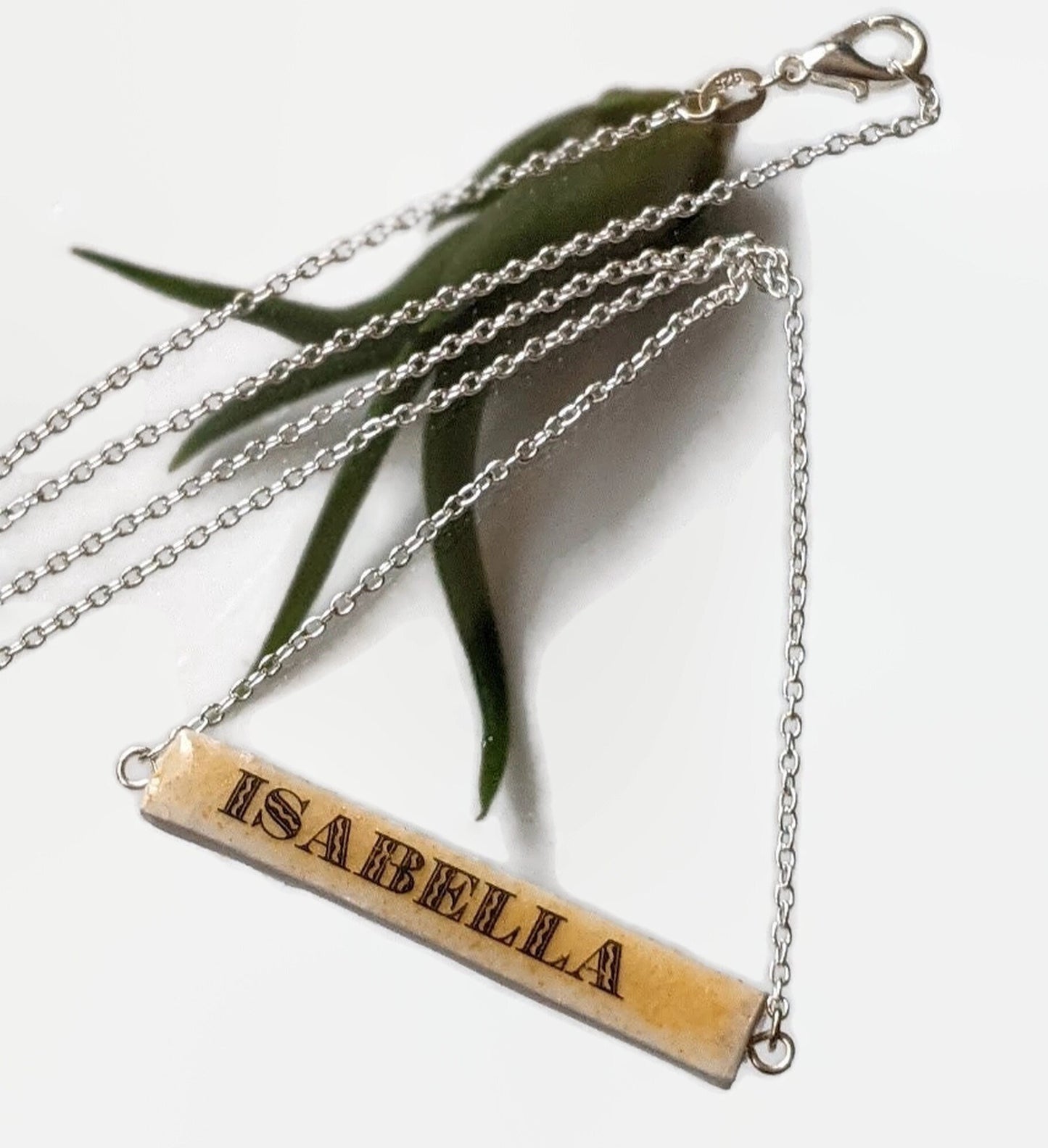 Pastel Bar Necklace Personalized Name Pendant