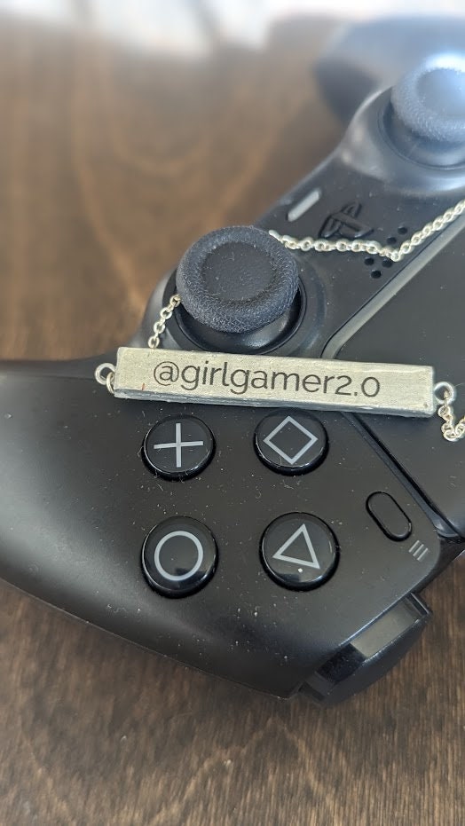 Gamer Girl REVERSIBLE Personalized Fidget Necklace