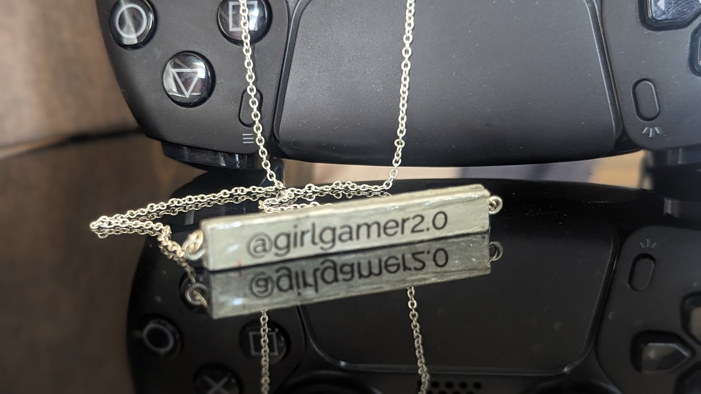 Gamer Girl REVERSIBLE Personalized Fidget Necklace